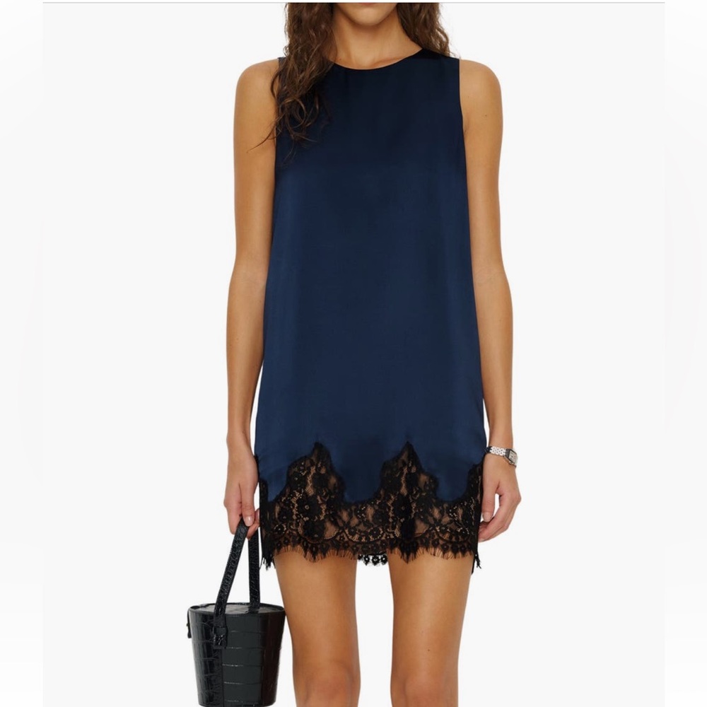 Reformation Jessalyn Sleeveless
Lace Silk Minidress